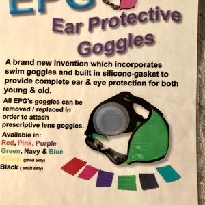 Ear Protective Goggle EPG for boys and girls age 5 and up. Helps keep water out.